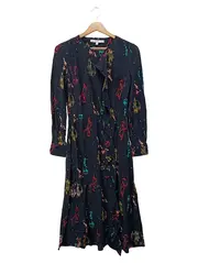 Vorschaubild 1 von & OTHER STORIES Damen Freizeitkleid 34/XS Blau Abstrakt Midikleid Viskose