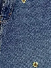 Vorschaubild 7 von Damen Jeansrock Gr. 27 (36/S) Blau Blumenstickerei