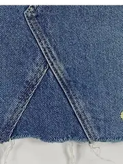 Vorschaubild 9 von Damen Jeansrock Gr. 27 (36/S) Blau Blumenstickerei