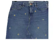 Vorschaubild 2 von Damen Jeansrock Gr. 27 (36/S) Blau Blumenstickerei