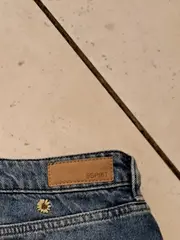 Vorschaubild 11 von Damen Jeansrock Gr. 27 (36/S) Blau Blumenstickerei