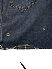 Vorschaubild 10 von Damen Jeansrock Gr. 27 (36/S) Blau Blumenstickerei