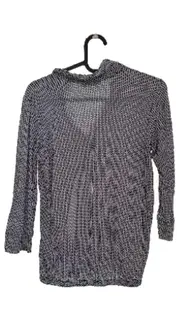 Vorschaubild 3 von Damen Bluse Gr. XS Punkte Muster Blau Weiß Modal