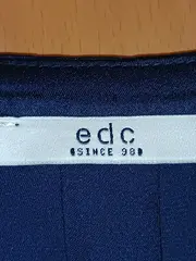 Vorschaubild 2 von Damen Bluse Langarm Nietenbesatz Blau Gr. L Elegant