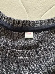 Vorschaubild 3 von Damen Pullover Gr. 38/M Grau Meliert Baumwolle Langarm