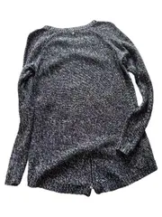 Vorschaubild 2 von Damen Pullover Gr. 38/M Grau Meliert Baumwolle Langarm