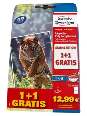 AVERY ZWECKFORM Druckerfotopapier