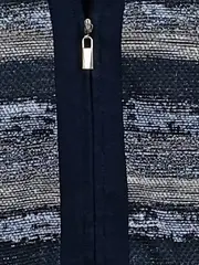 Vorschaubild 4 von Blazer Damen Gr. 38/M Mehrfarbig Gestreift Modern Langarm