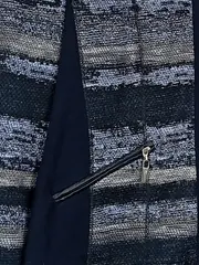 Vorschaubild 5 von Blazer Damen Gr. 38/M Mehrfarbig Gestreift Modern Langarm