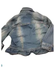 Vorschaubild 3 von Jeansjacke Mädchen Gr. 98 Blau Schmetterling Pailletten