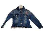 Vorschaubild 1 von Jeansjacke Mädchen Gr. 98 Blau Schmetterling Pailletten