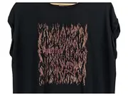 Vorschaubild 3 von Damen T-Shirt mit Print Gr. 40/L Schwarz Casual