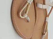 Vorschaubild 3 von Damen Sandalen Gr. 37 Beige Casual Zehentrenner