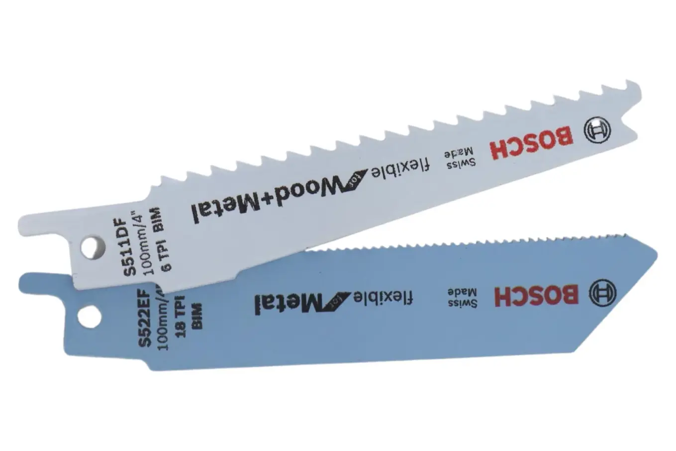 BOSCH Sägeblatt Set S511DF S522EF 100mm BIM Holz Metall Stichsägeblätter