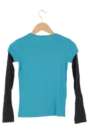 Vorschaubild 2 von Langarmshirt Kinder Gr. 140 Türkis Logo Punkte Casual Baumwolle