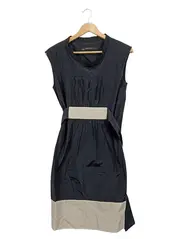 Vorschaubild 1 von Basic Damen Businesskleid Gr. M Schwarz Beige Ärmellos Colorblock