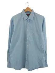 Vorschaubild 1 von Herren Business Hemd kariert Blau Gr. 42/L Klassisch Büro