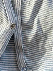 Vorschaubild 4 von Baby Body Langarm Gr. 62-68 Blau Weiß Gestreift Bio-Baumwolle