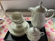 Vorschaubild 4 von Teeservice Gertrud Porzellan Weiß Blumenmuster Klassisch