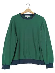 Vorschaubild 1 von Herren Pullover gestreift Baumwolle Grün Gr. 52 XL