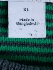 Vorschaubild 5 von Herren Pullover gestreift Baumwolle Grün Gr. 52 XL