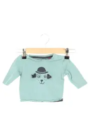 Vorschaubild 1 von Kinder Langarmshirt Gr. 56 Blau Hund Motiv Casual