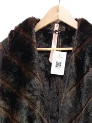 Vorschaubild 3 von Damen Fellmantel Kunstfell Modisch Braun Gr. 40/L