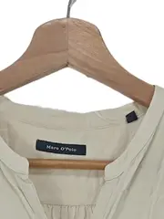 Vorschaubild 5 von Hemdbluse Damen Gr. 38 M Beige Casual Viskose