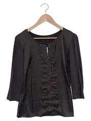 Vorschaubild 1 von Damen Bluse Gr. 36/S Schwarz Elegant Klassisch 3/4-Arm