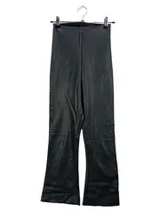 Vorschaubild 1 von Damen Lederhose Gr. S 36 Schwarz Elegant Faux Leder Optik