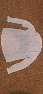 Vorschaubild 4 von Damen Bluse gestreift Gr. 36 S blau weiß Rüschen Langarm