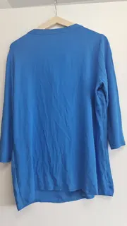 Vorschaubild 2 von Damen Bluse Gr. 40 Blau Casual 3/4-Arm