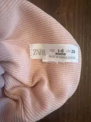 Vorschaubild 2 von Baby Mütze mit Ohren Rosa Rippstrick Gr. 28 1-6 Monate
