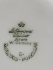 Vorschaubild 2 von Bavaria Untertasse Porzellan Weiß Grüner Rand 15cm