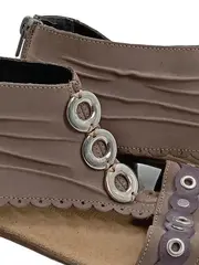 Vorschaubild 3 von Sandaletten Damen Gr. 39 Braun Leder Komfort Sommer Schuhe