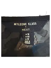 Vorschaubild 2 von Myleene Klass x Damen Kleid Schwarz Gold Metallic Gr. 44 Festlich