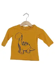 Vorschaubild 1 von Baby Langarmshirt Dinosaurier Gr. 62 Gelb Baumwolle