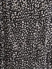 Vorschaubild 3 von Damen Langarmshirt Animal-Print Gr. 36;S Schwarz Viskose