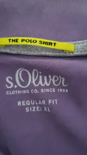 Vorschaubild 2 von Poloshirt Herren Gr. XL Lila Regular Fit Kurzarm Piqué