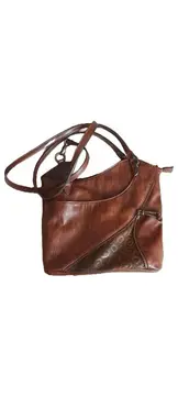 Vorschaubild 2 von Damen Umhängetasche Braun Mittel Alltag Casual Reißverschluss