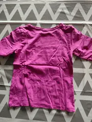 Vorschaubild 4 von Mädchen Langarmshirt Gr. 116 Pink mit Herz-Applikationen Casual