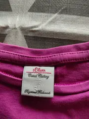 Vorschaubild 3 von Mädchen Langarmshirt Gr. 116 Pink mit Herz-Applikationen Casual