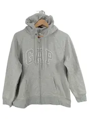 Vorschaubild 1 von Damen Kapuzenpullover Hoodie Grau Gr. XL Reißverschluss Logo