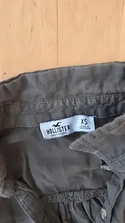 Vorschaubild 5 von Damen Hemdbluse Langarm Oliv Khaki Gr. XS Casual