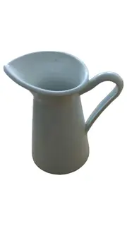 Vorschaubild 1 von Teekanne Keramik Weiß 21cm Minimalistisch Uni Gebraucht