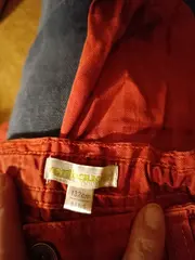 Vorschaubild 2 von Stoffhose Kinder Gr. 132/134 Orange Kariert Cargo