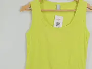 Vorschaubild 3 von Damen Top Shirt Gr. 38 Gelb Basic Baumwolle