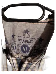 Vorschaubild 2 von Denim Karohemd Herren Langarm Gr. XL Blau Freizeithemd