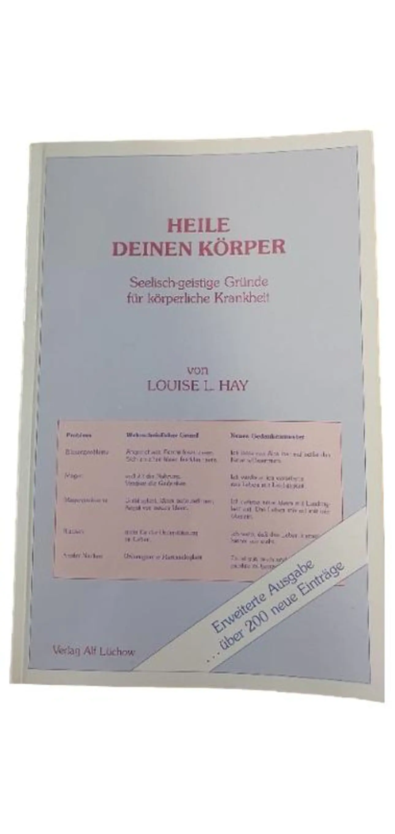 Louise L. Hay Heile deinen Körper Selbsthilfebuch Persönlichkeitsentwicklung