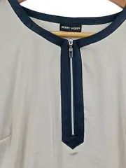 Vorschaubild 2 von Damen Bluse Gr. 40 Beige 3/4-Arm Reißverschluss Modern